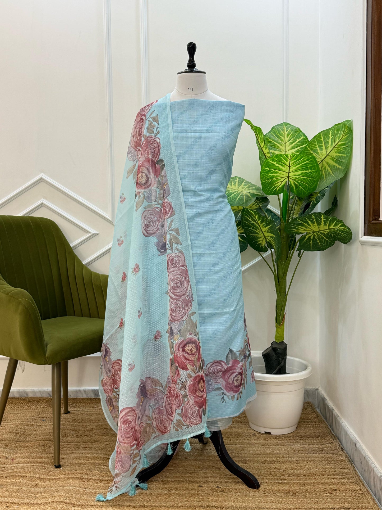 Banarasi Kota Doriya Digital Printed Unstitched Suit
