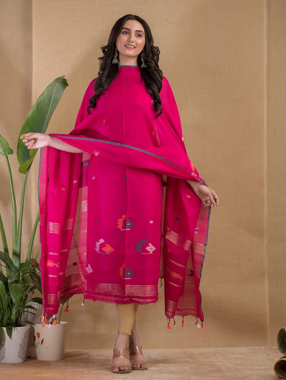 Pure Jamdani Unstitch Suit.