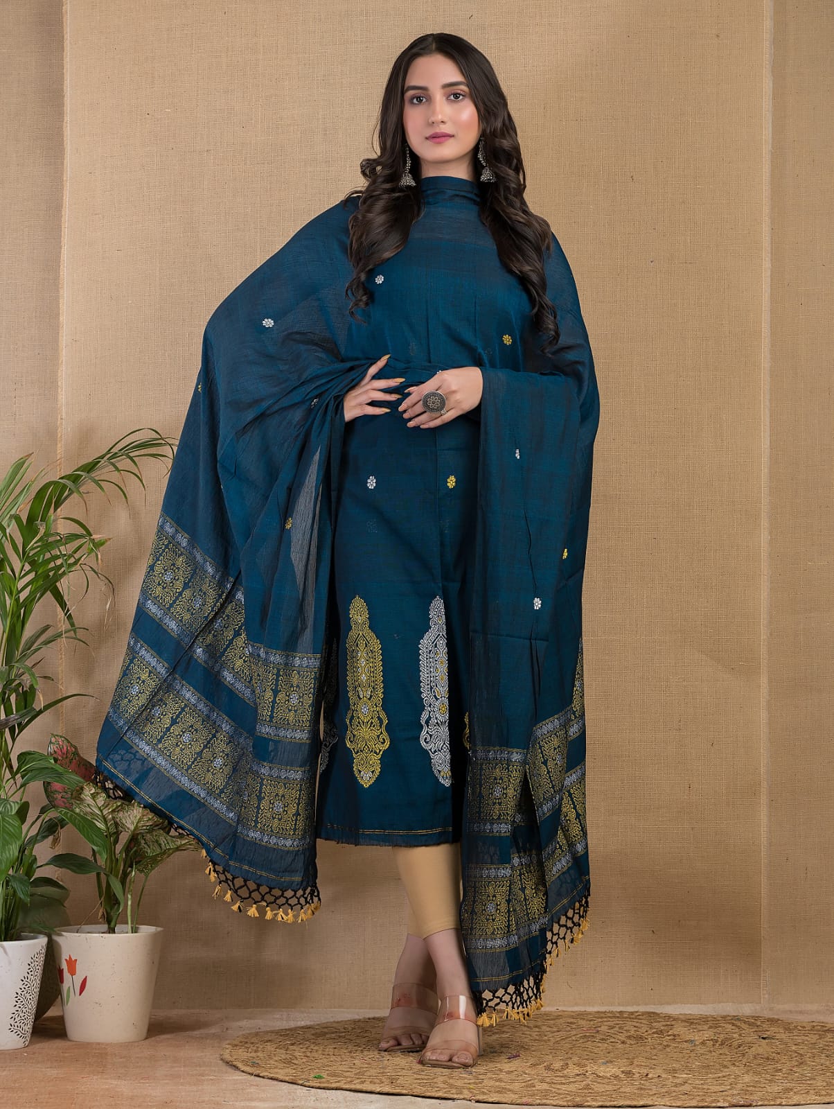 Pure Jamdani Unstitch Suit