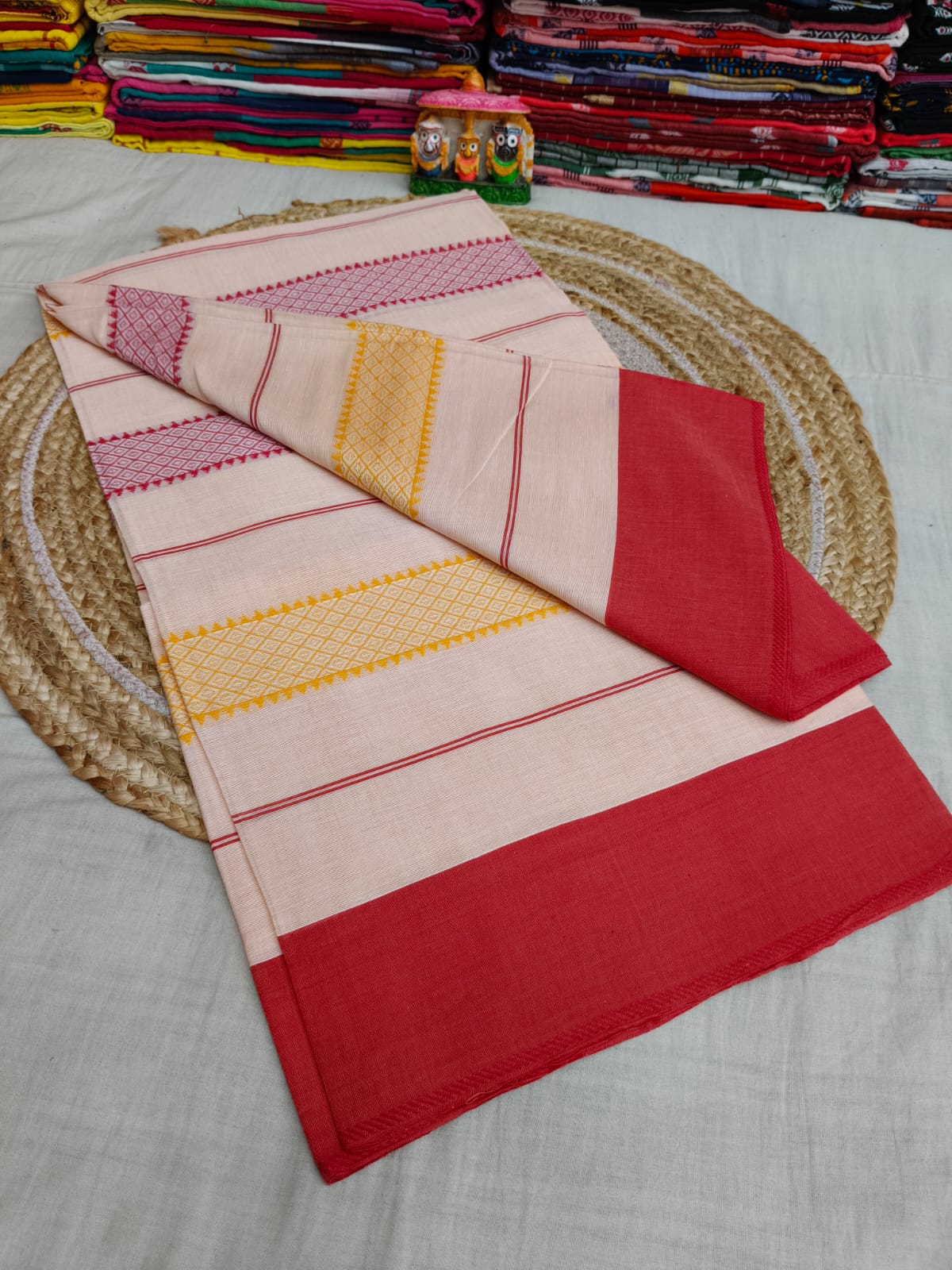 Pure Cotton Saree with Blouse.