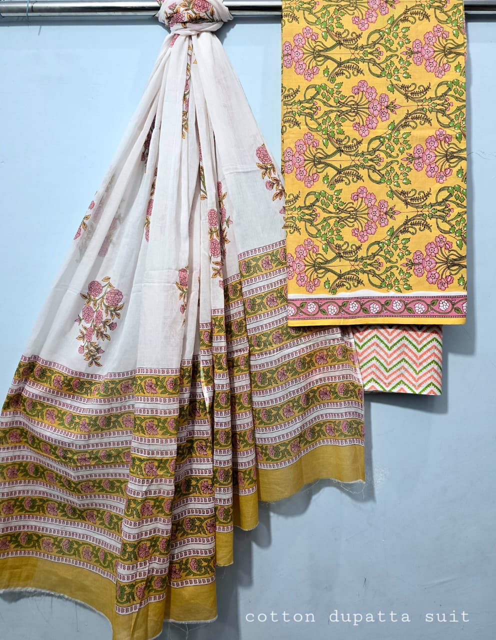 Pure Cotton Hand Block Printed Unstitched Suits.