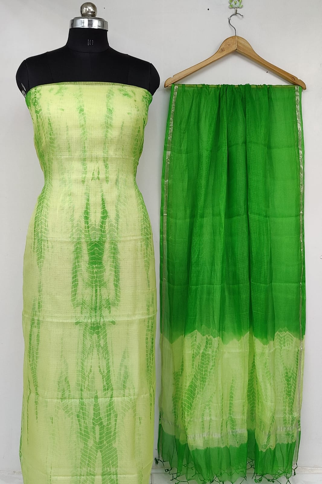 Pure Kota Doriya Silk Unstitched suit.