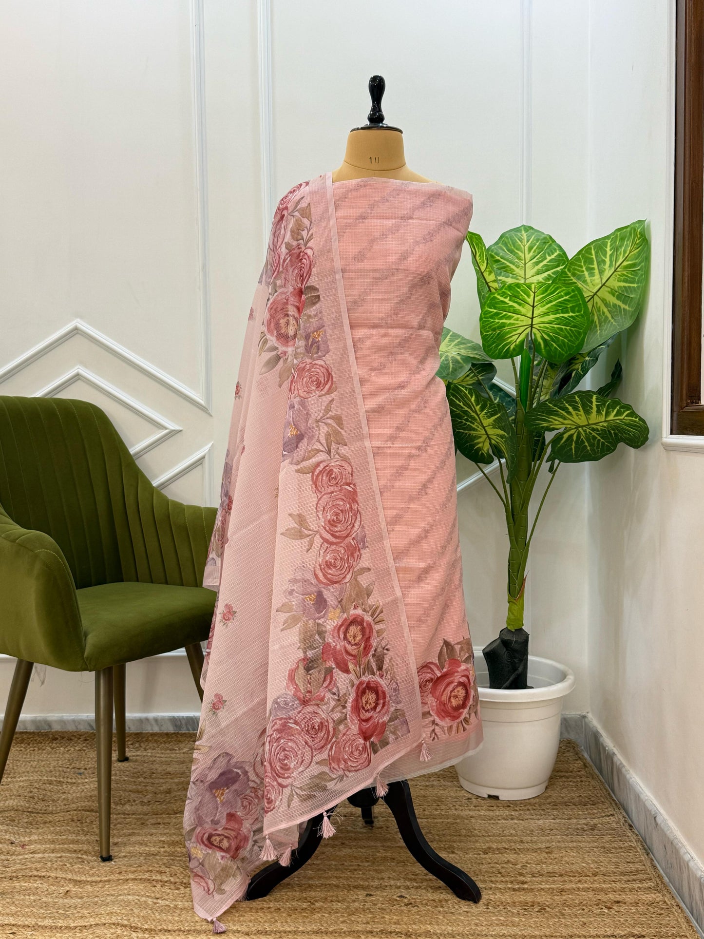 Banarasi Kota Doriya Digital Printed Unstitched Suit