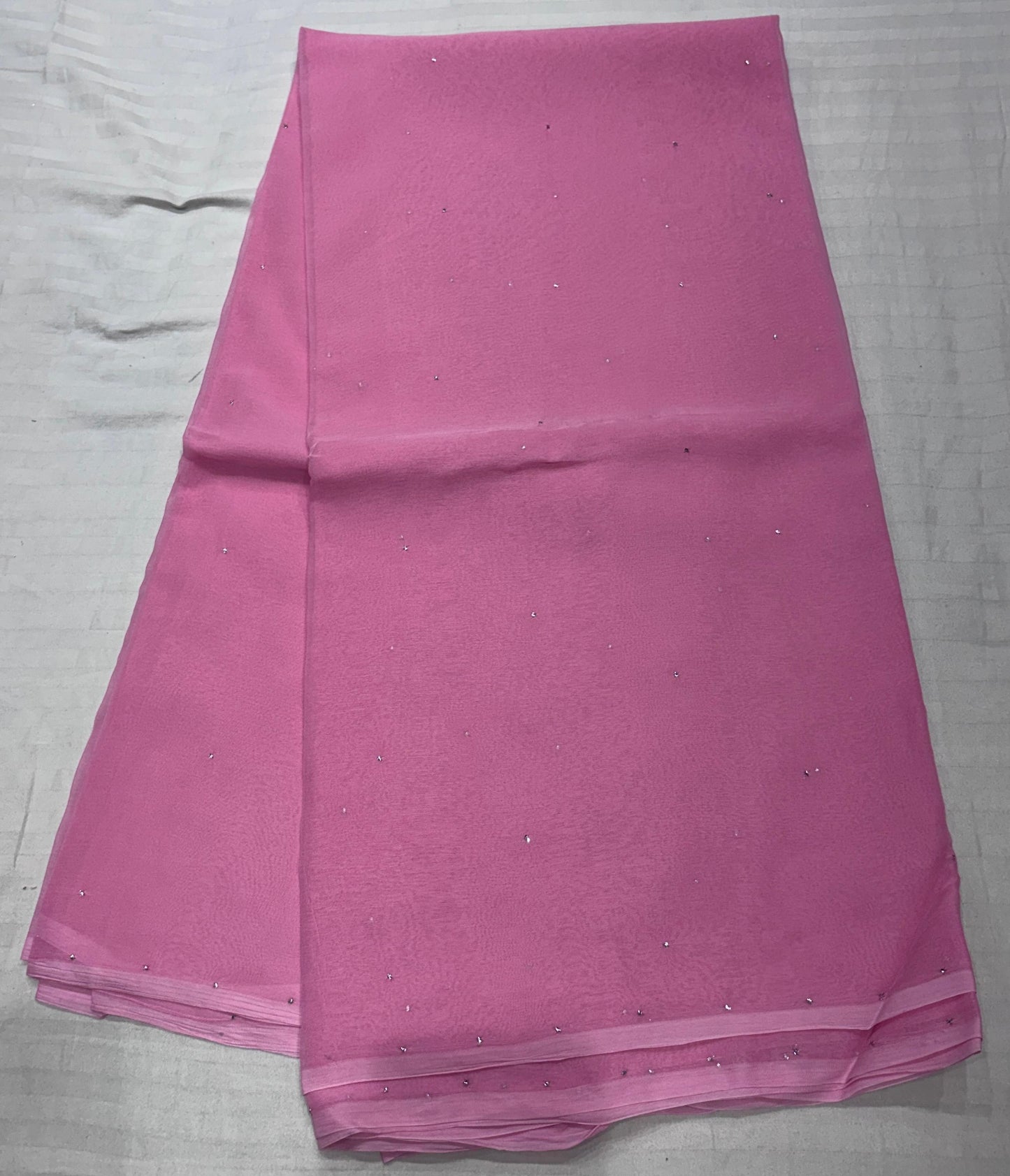 Pure Diamond Chiffon Mukaish Work Saree