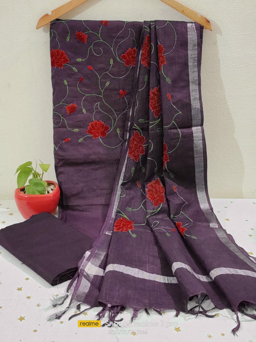 Bhagalpuri Khaddi Cotton Unstitched Suits