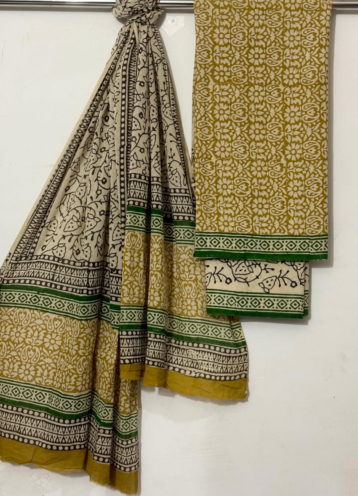Pure Cotton Hand Block Printed Unstitched Suits.