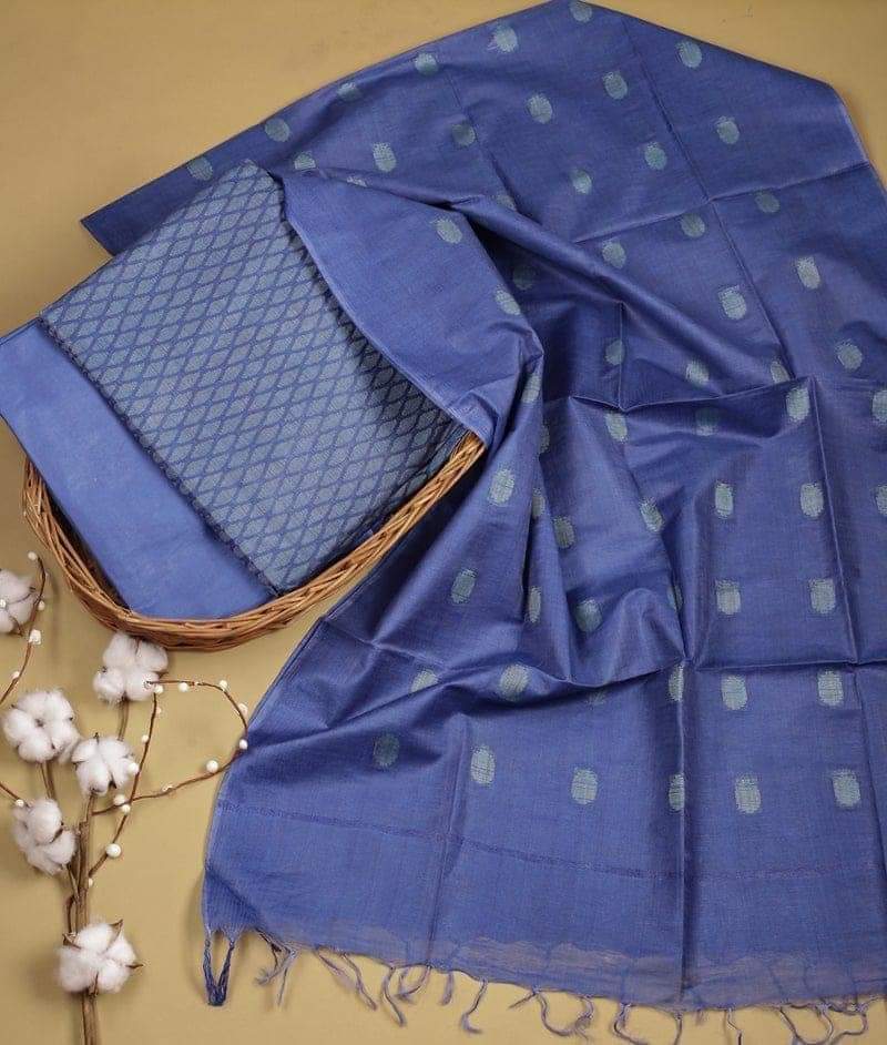 Bhagalpuri Self weaving Katan Unstitched Suits