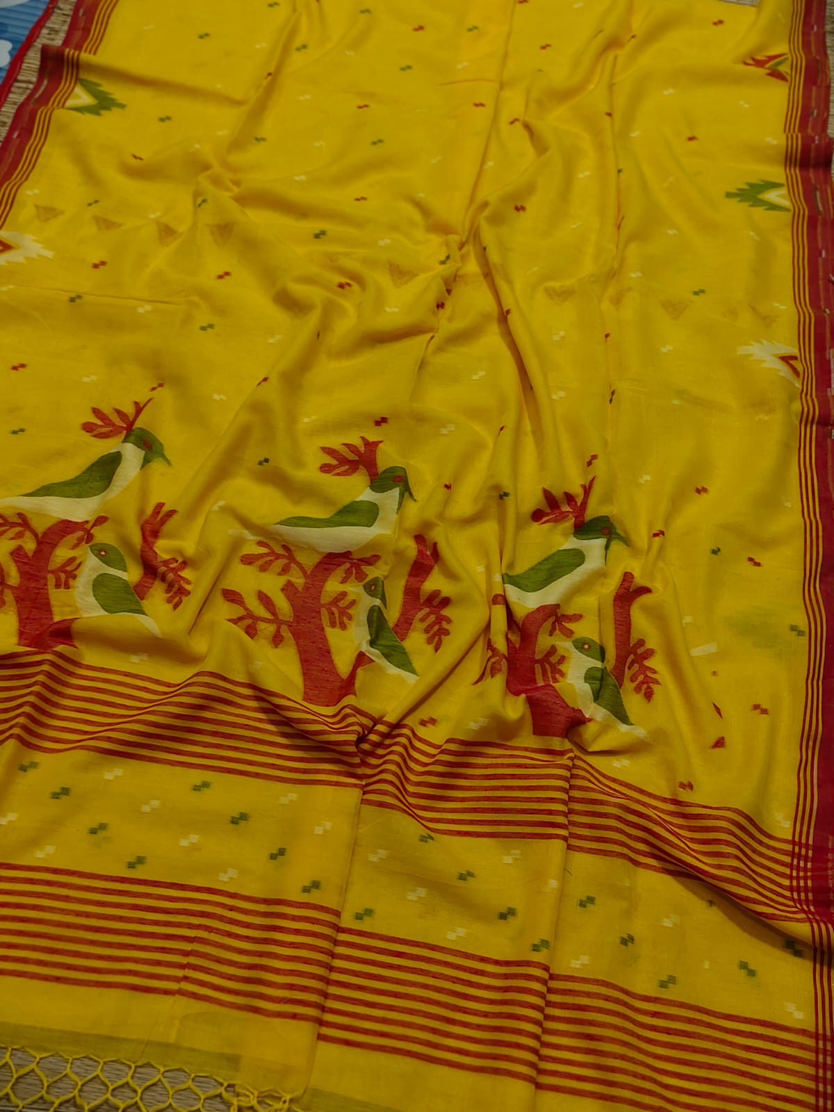 EXCLUSIVE PRIMIUM QUALITY HAND WEAVING SOFT PURE MUL COTTON JAMDANI SAREE