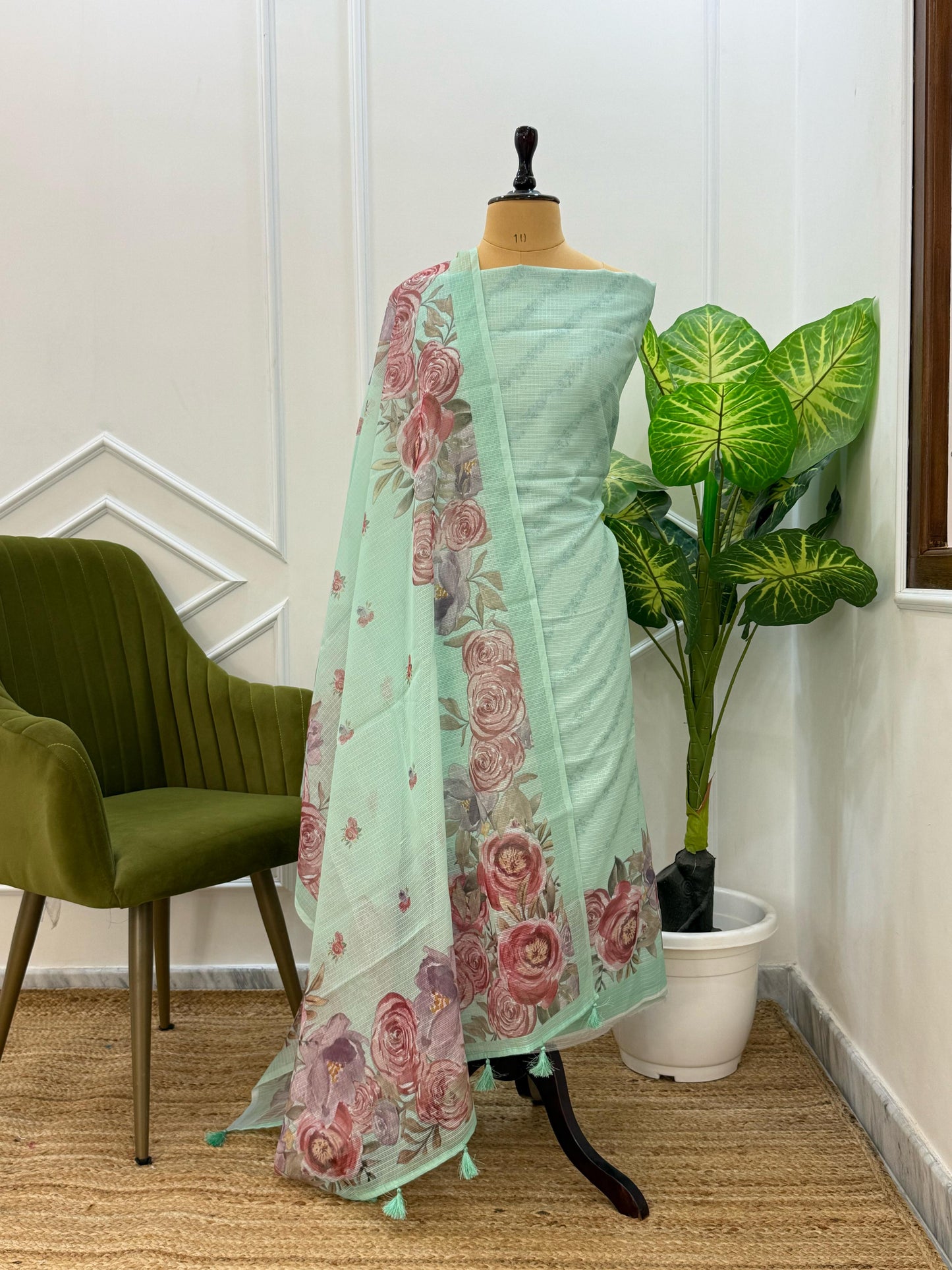 Banarasi Kota Doriya Digital Printed Unstitched Suit