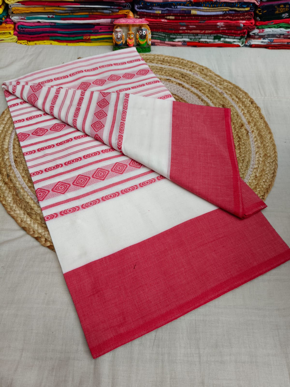 Pure Cotton Saree with Blouse.