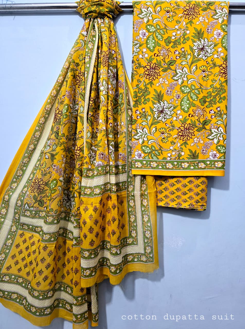 Pure Cotton Hand Block Printed Unstitched Suits.
