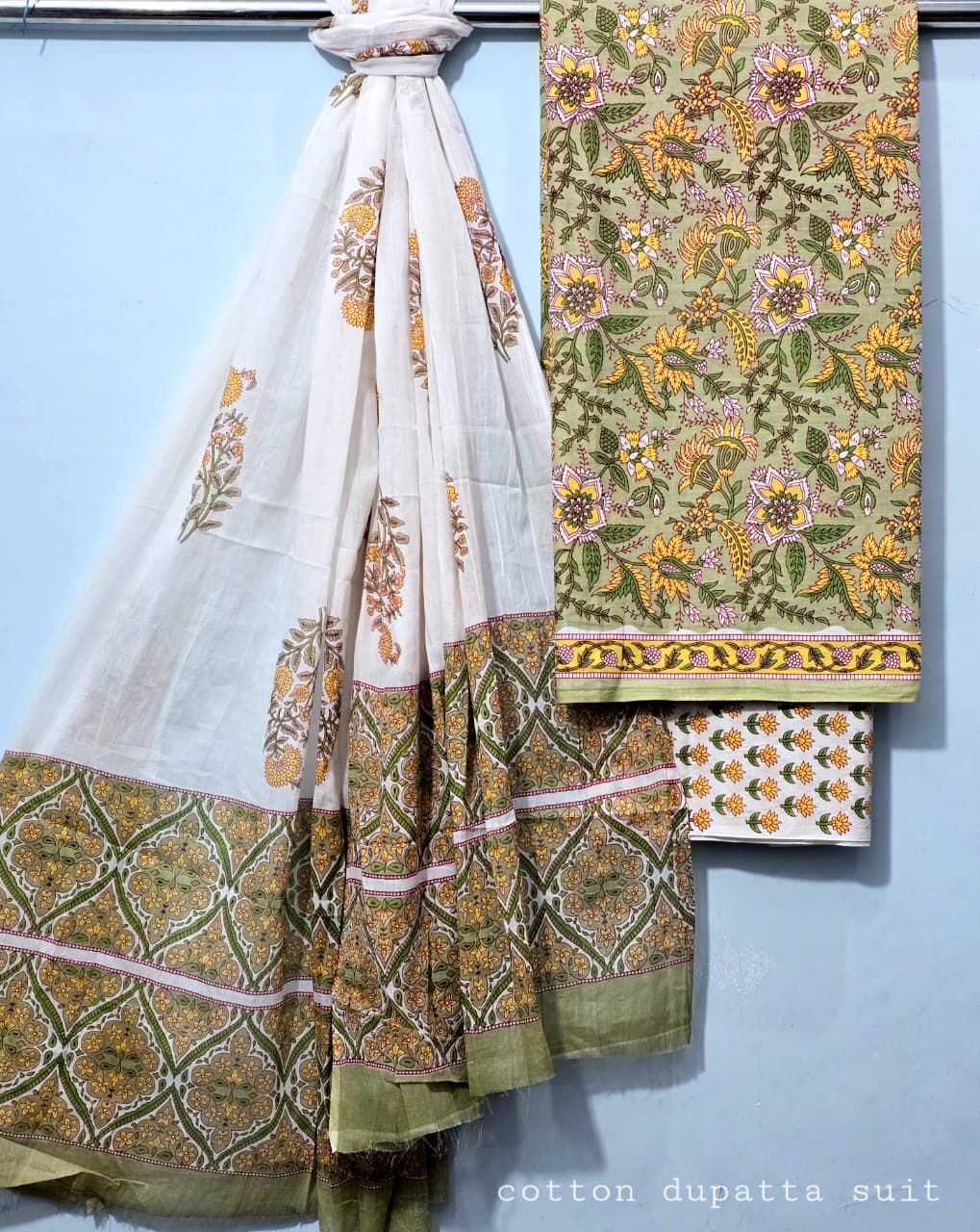 Pure Cotton Hand Block Printed Unstitched Suits.