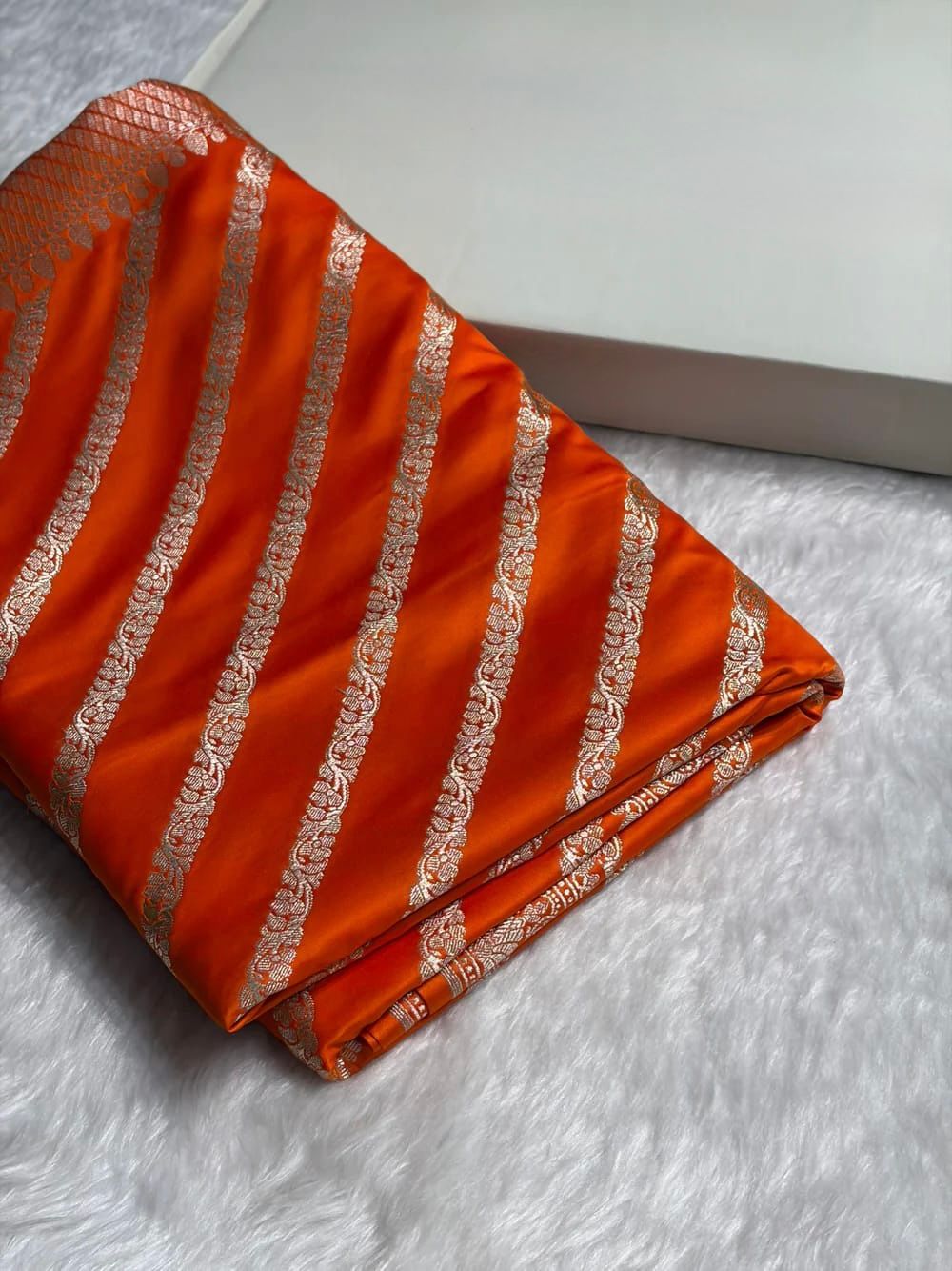 Banarasi Handloom Katan Mashru Silk Saree.