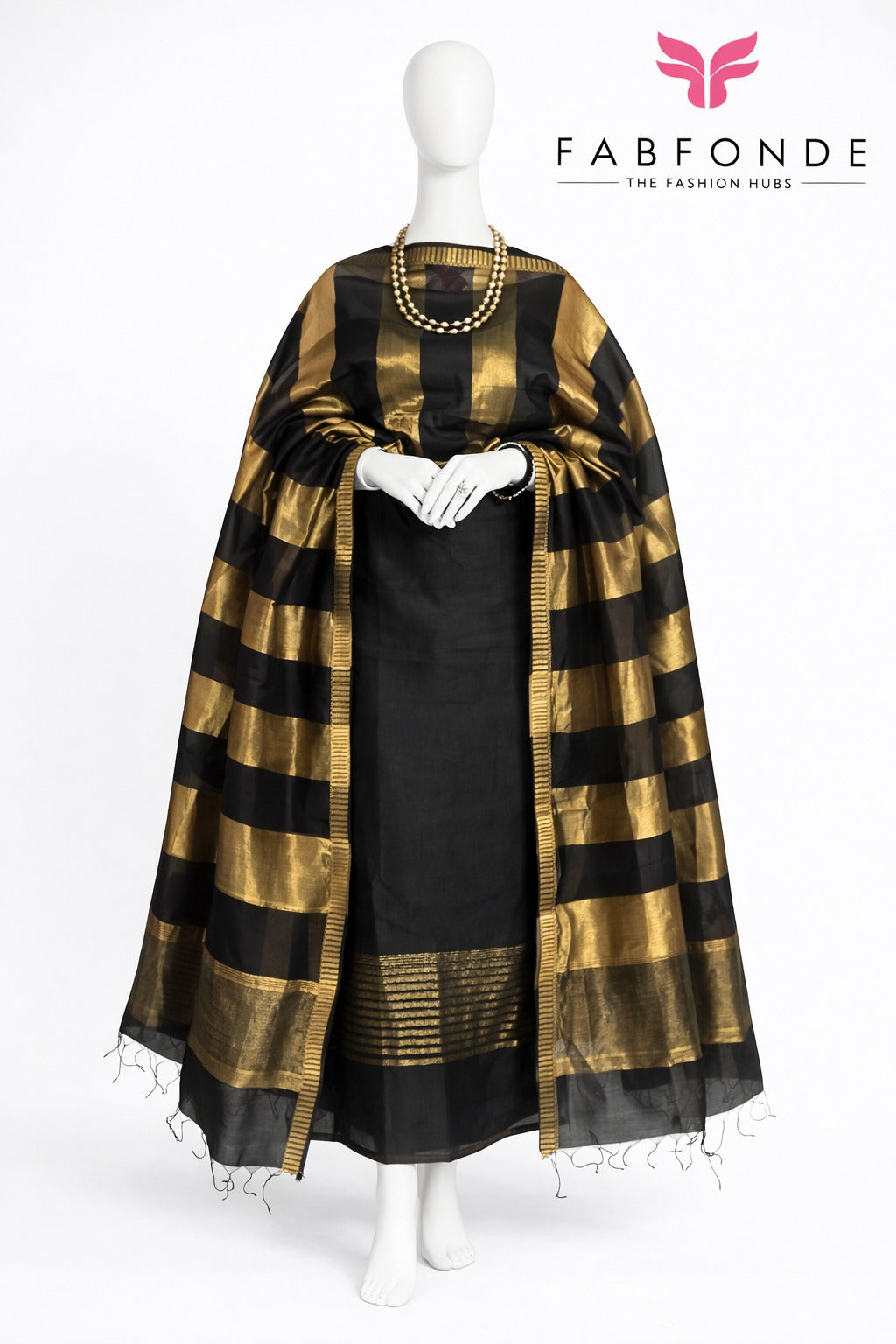 Pure Maheswari Silk Cotton Handwoven Unstitch Suit.