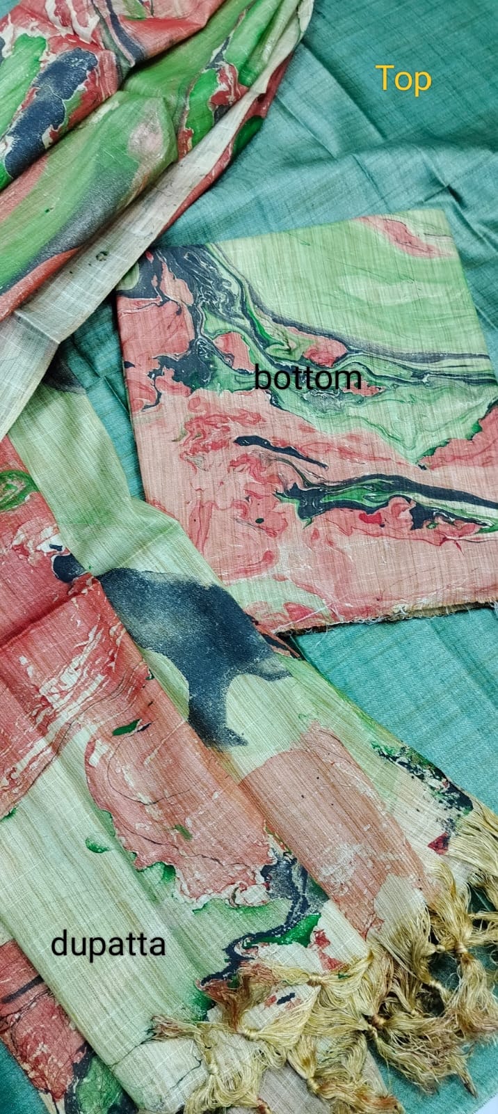 Bhagalpuri Katan Printed Unstitched Suits