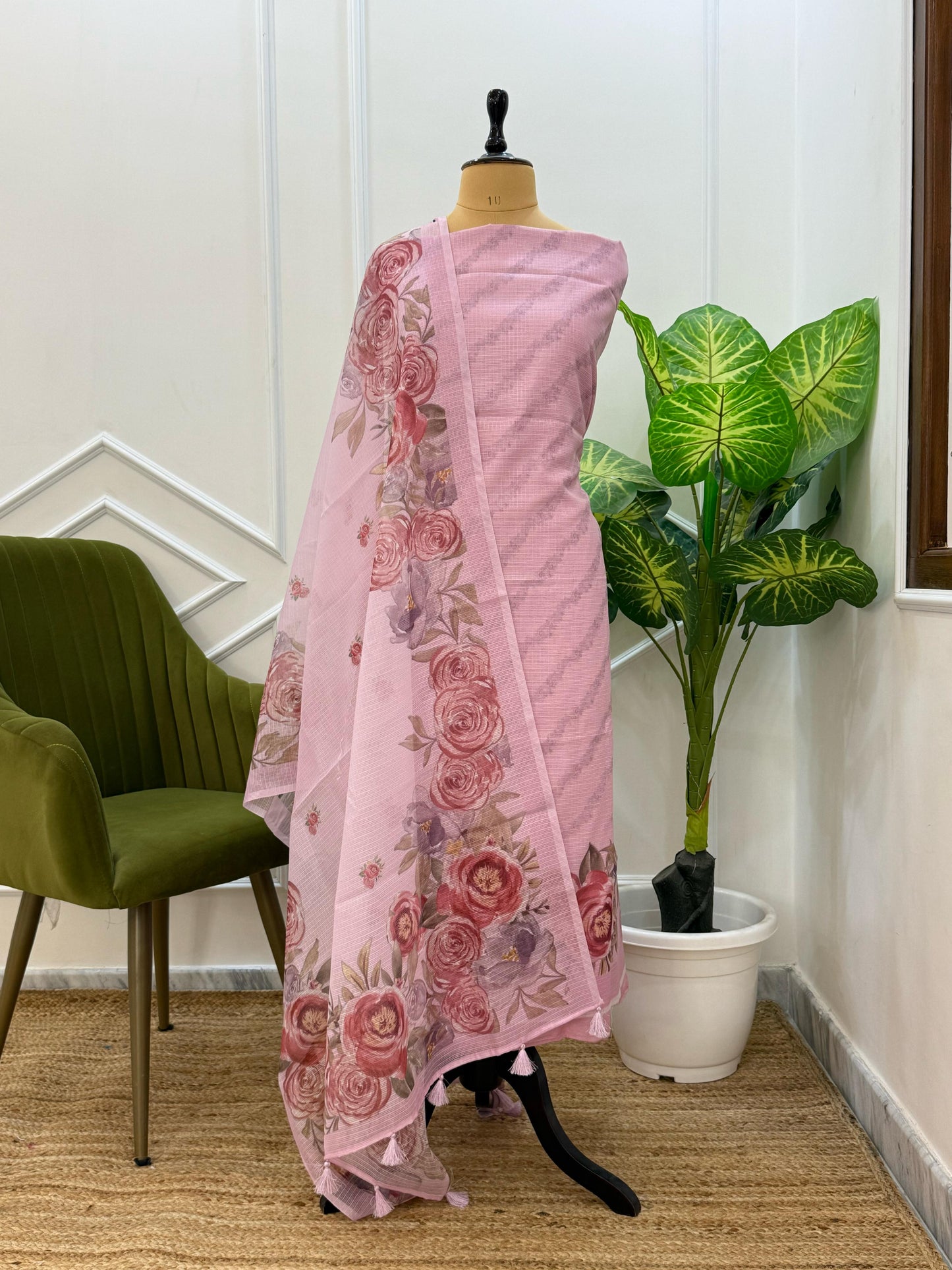 Banarasi Kota Doriya Digital Printed Unstitched Suit