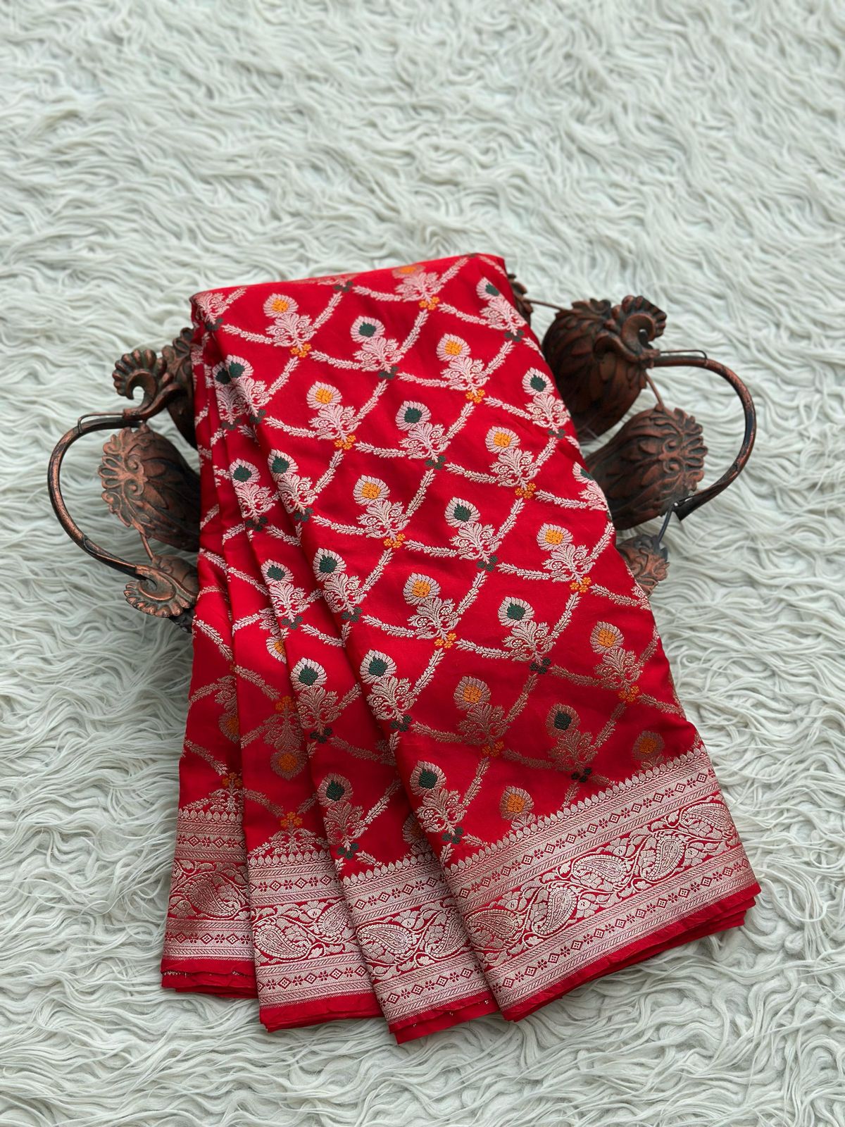 Banarasi Mashru Silk Resham zari Work Saree.