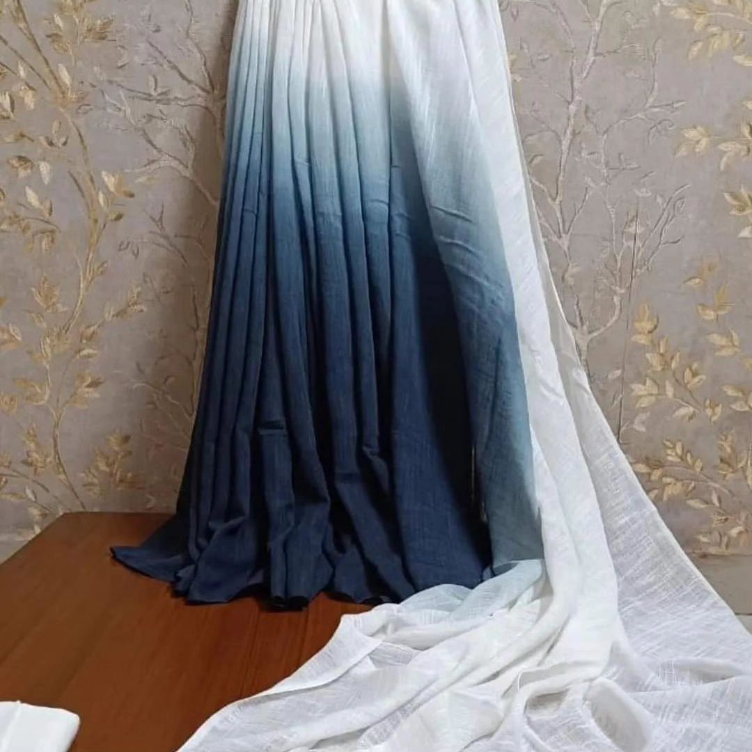 Pure Cotton Linen Saree with Blouse