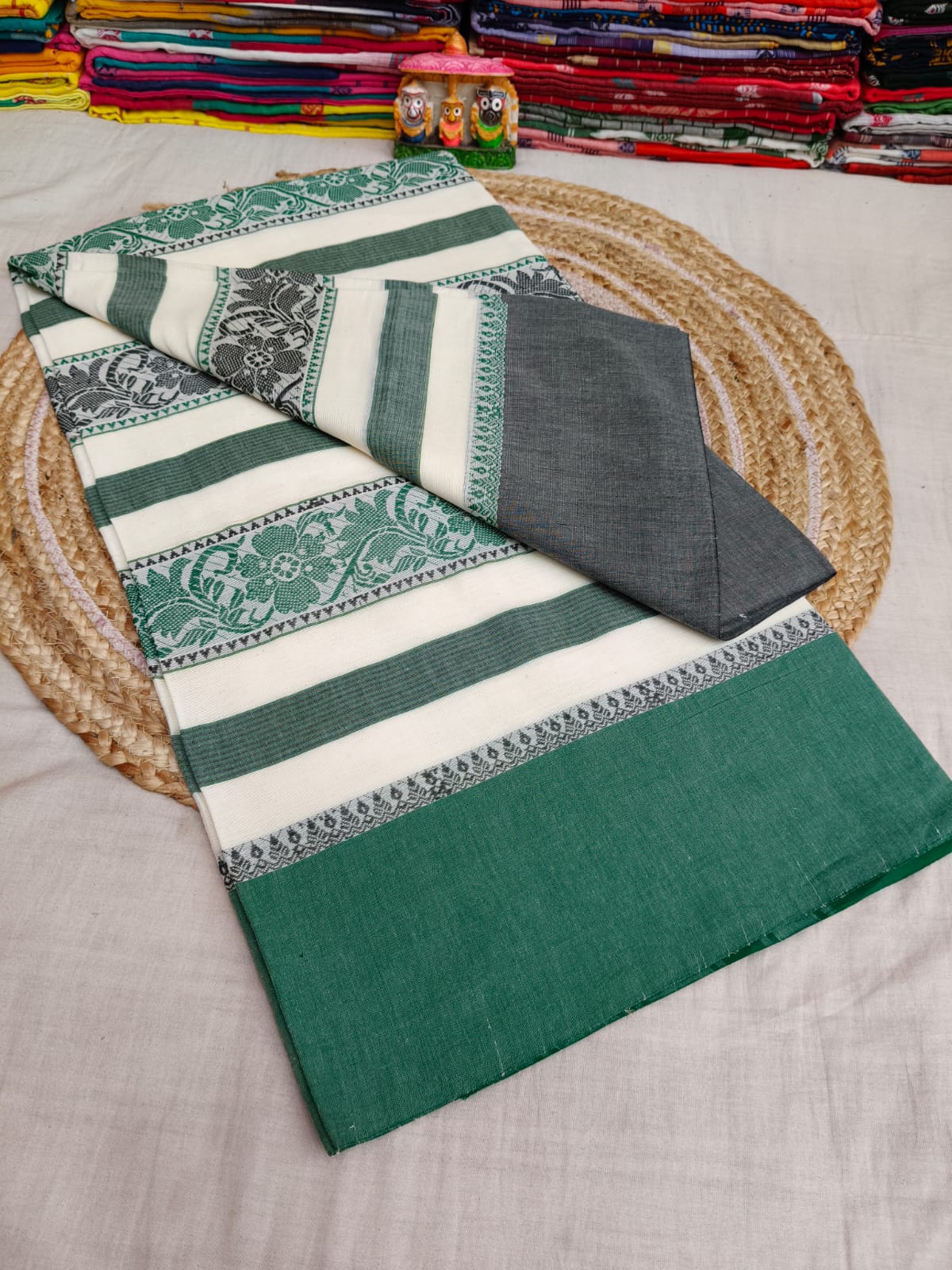 Pure Cotton Saree with Blouse.