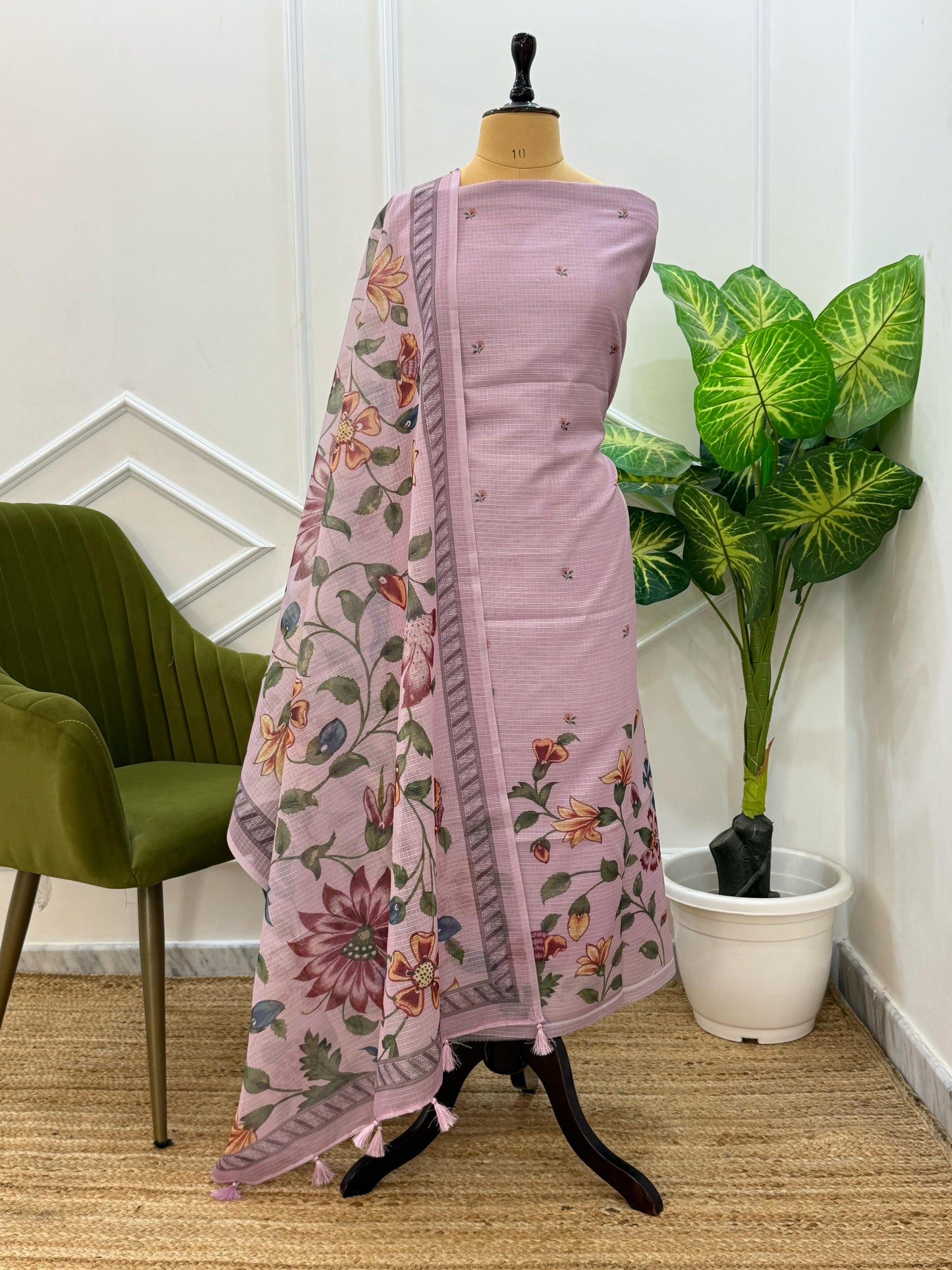 Banarasi Kota Doriya Digital Printed Unstitched Suit