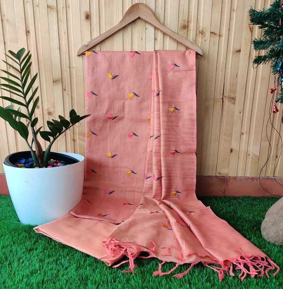 Bhagalpuri Khaddi Cotton EMBROIDERY work Unstitched Suits.