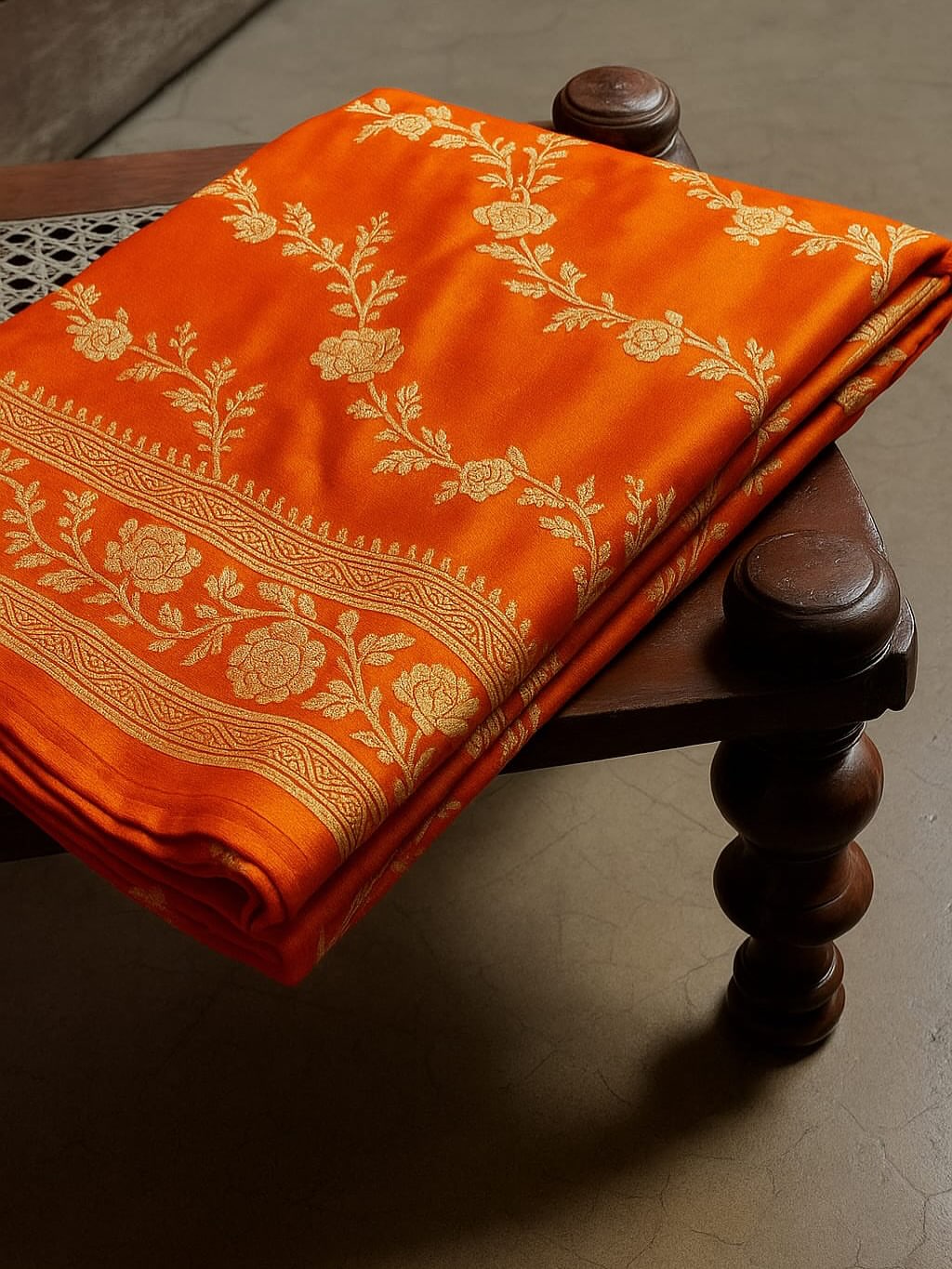 Banarasi Mashru Silk Resham zari Work Saree.