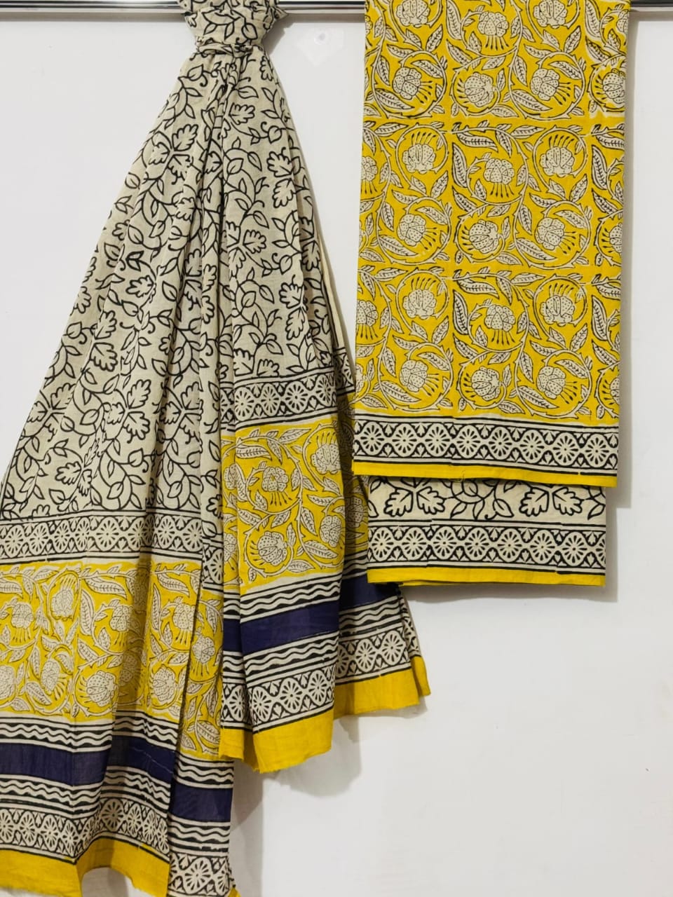 Pure Cotton Hand Block Printed Unstitched Suits.
