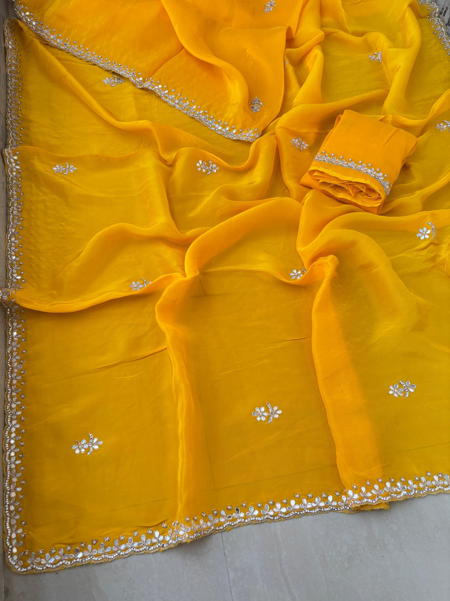 Pure Silk Designer Beautiful Bangali Hand Work Saree.