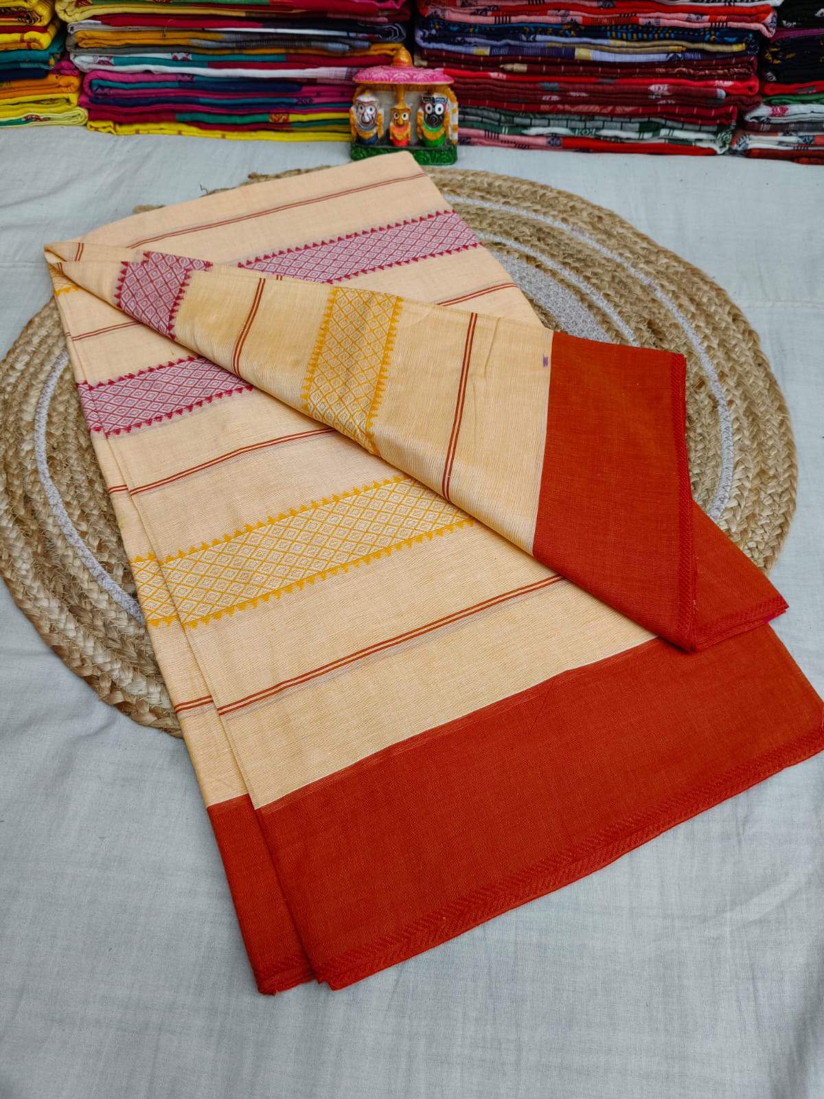 Pure Cotton Saree with Blouse.