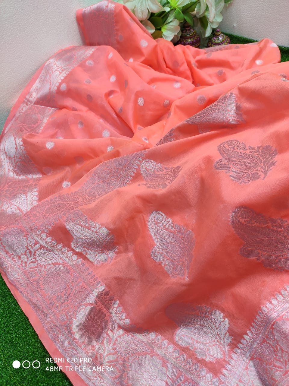 Banarasi Kora Organza Dybel Silk Saree