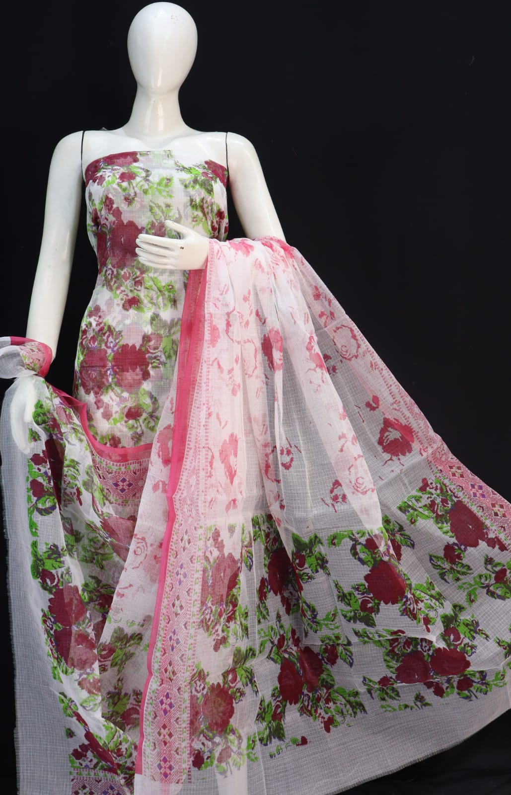 Kota Doriya unstitched suits With Kota Doriya Dupatta (Without Bottom )