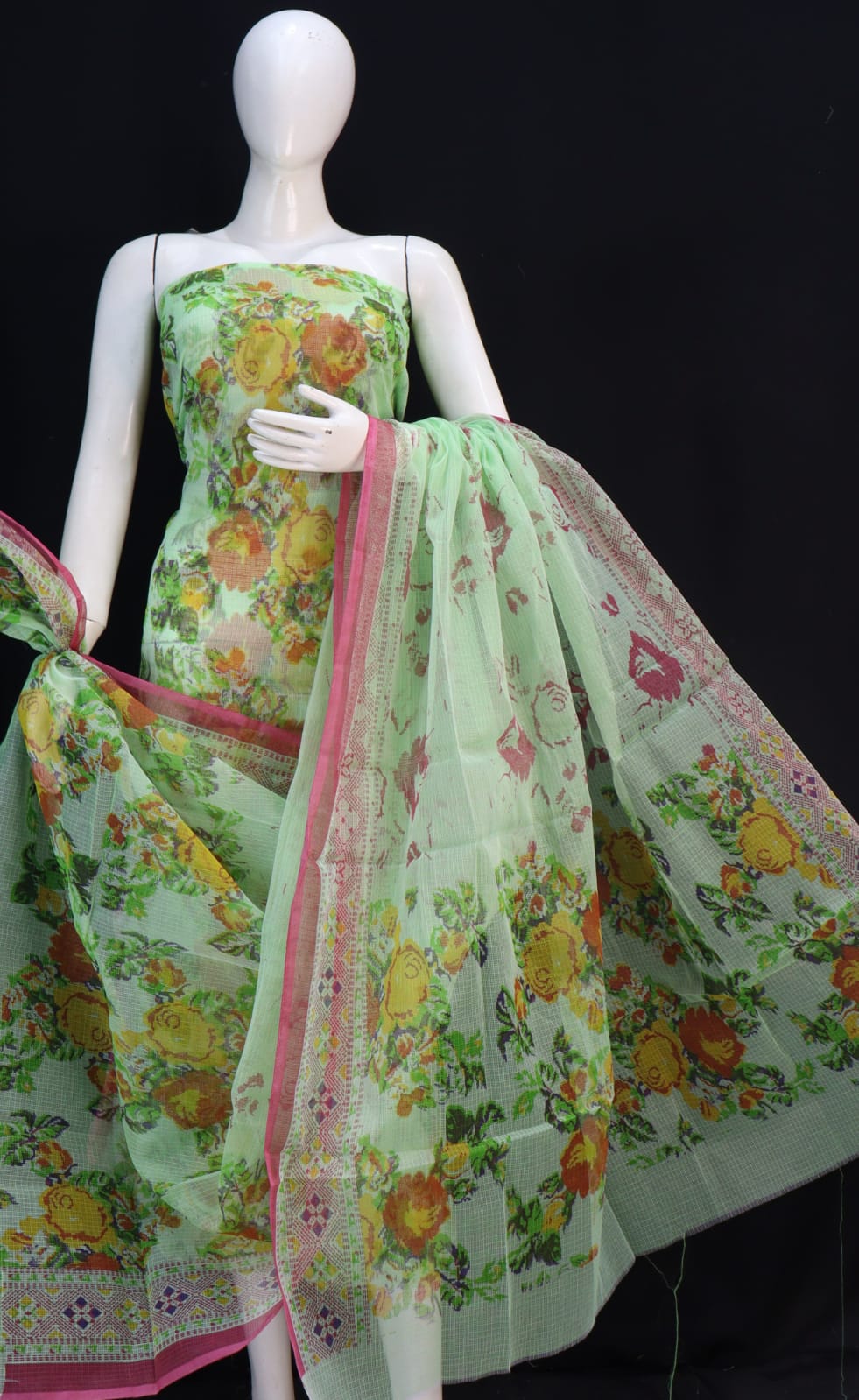 Kota Doriya unstitched suits With Kota Doriya Dupatta (Without Bottom )