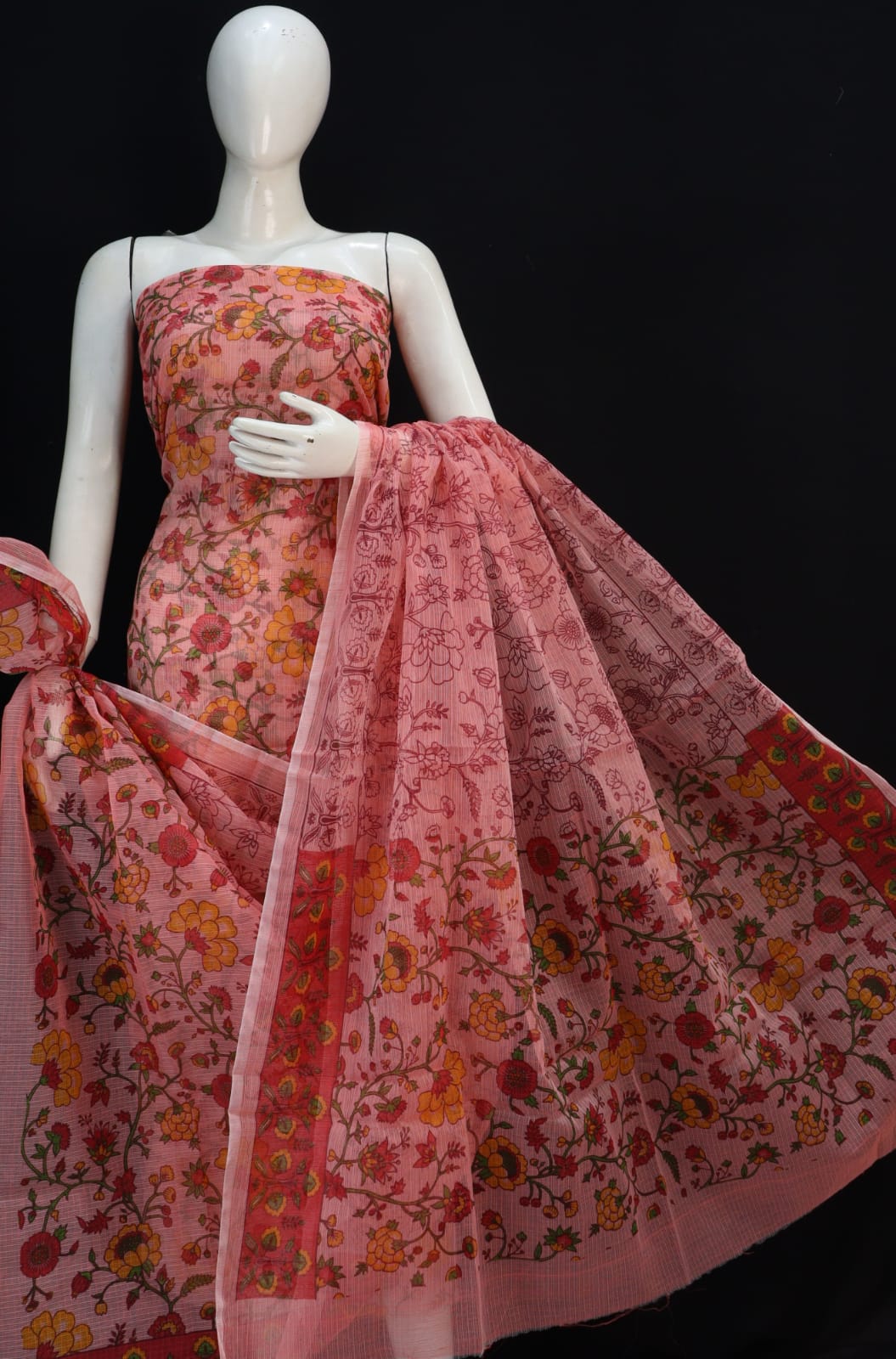 Kota Doriya unstitched suits With Kota Doriya Dupatta (Without Bottom )