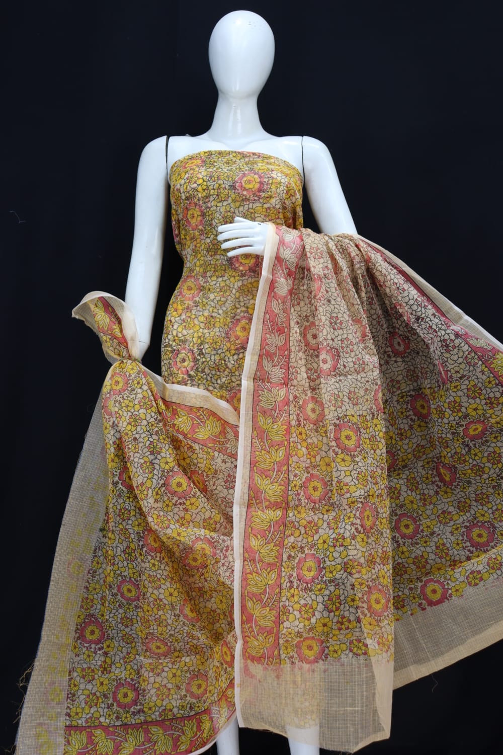Kota Doriya unstitched suits With Kota Doriya Dupatta (Without Bottom )