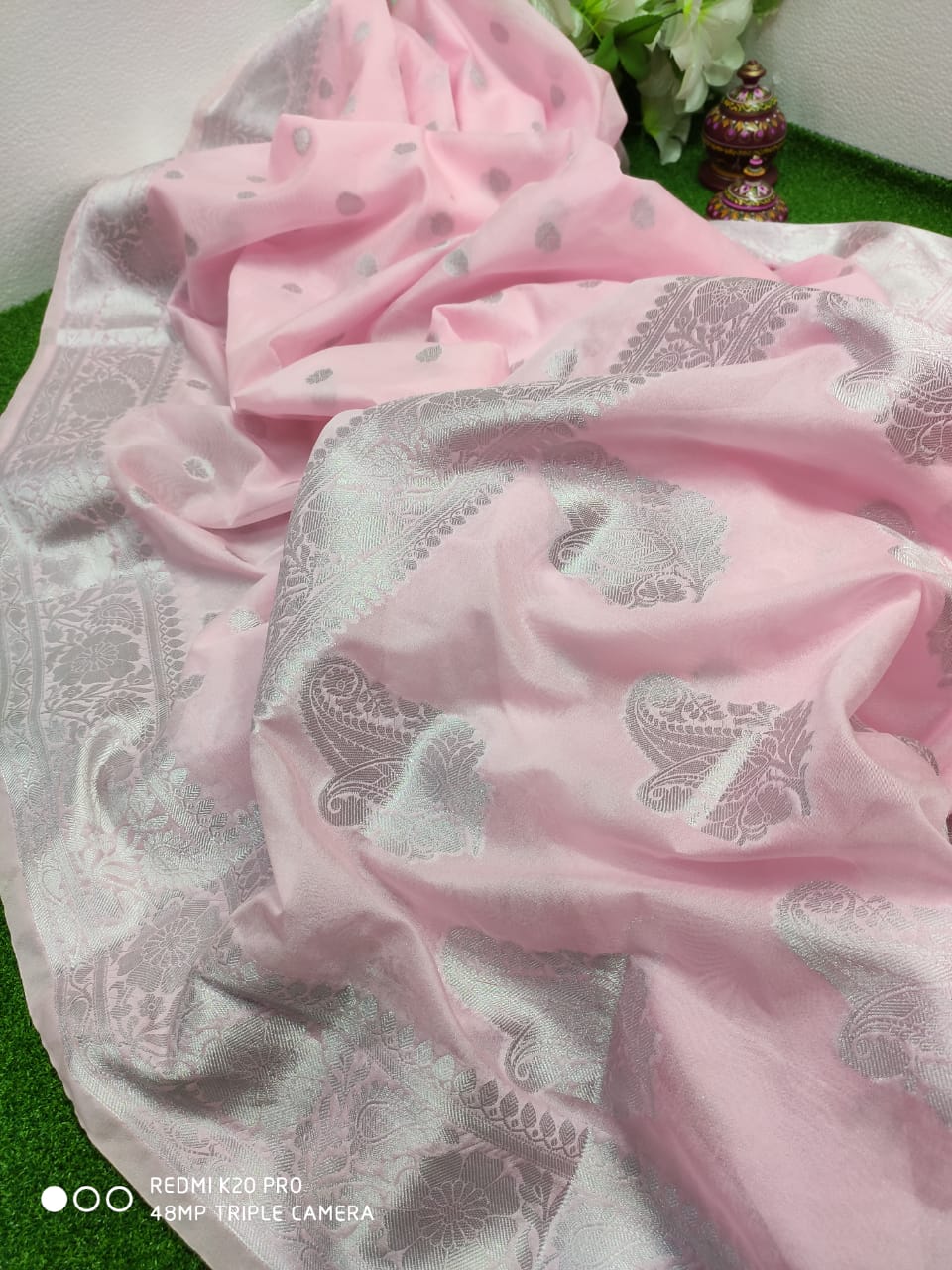 Banarasi Kora Organza Dybel Silk Saree