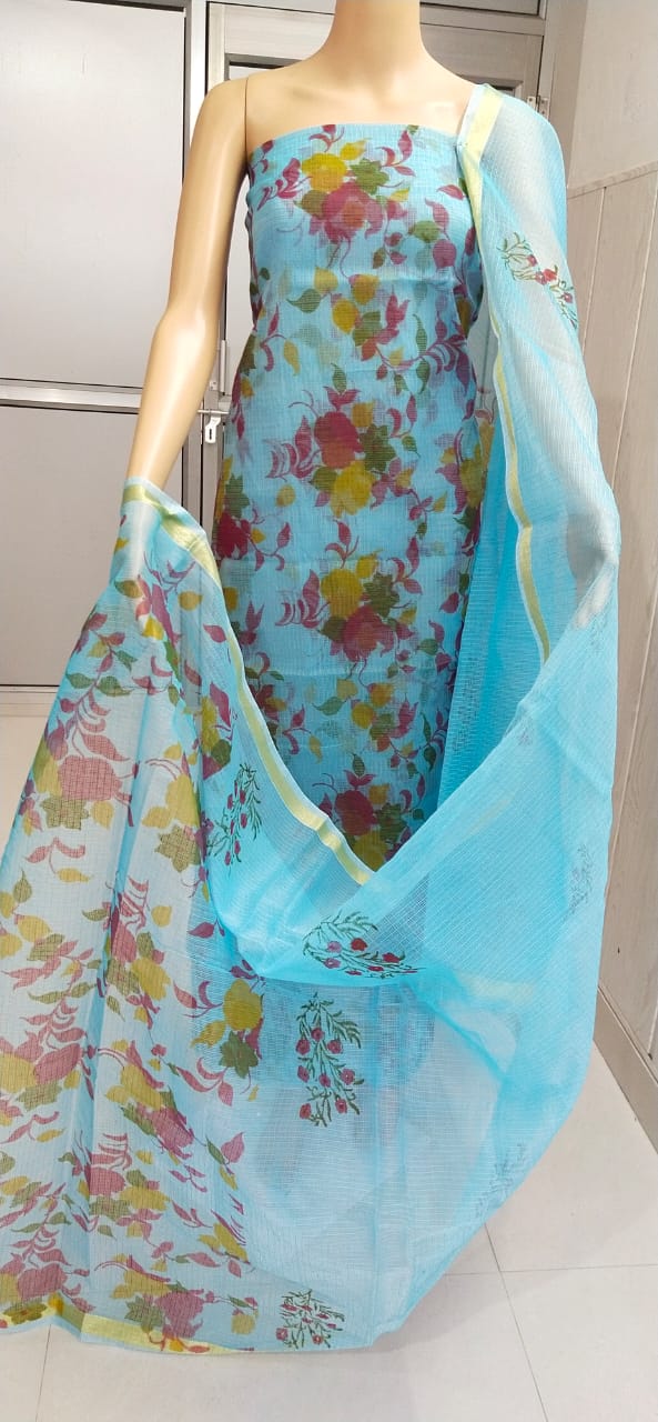 Kota Doriya unstitched suits With Kota Doriya Dupatta (Without Bottom )