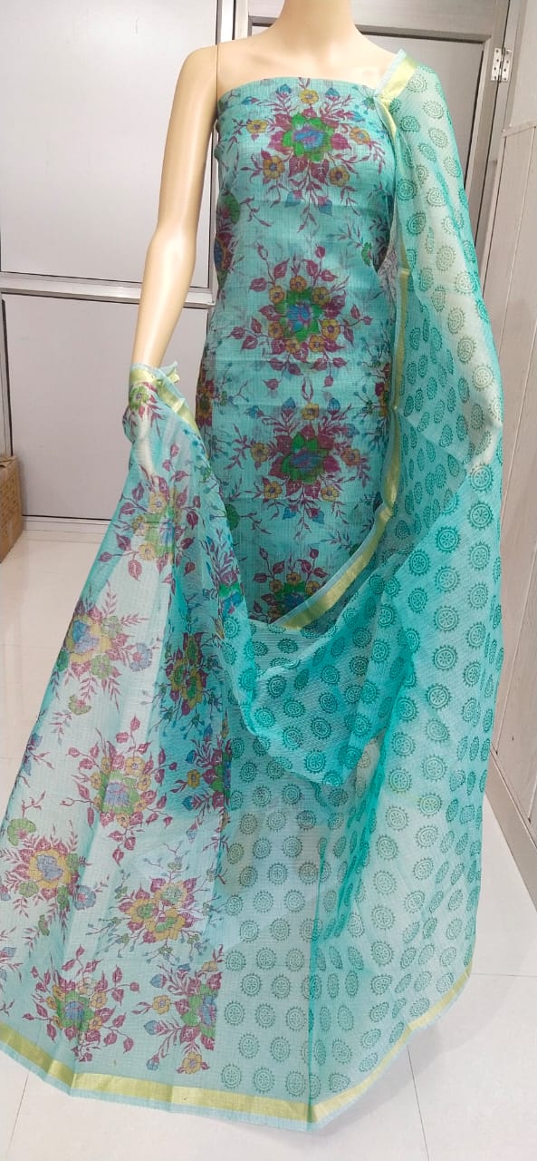 Kota Doriya unstitched suits With Kota Doriya Dupatta (Without Bottom )