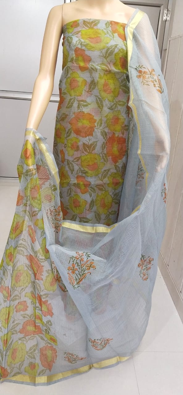 Kota Doriya unstitched suits With Kota Doriya Dupatta (Without Bottom )