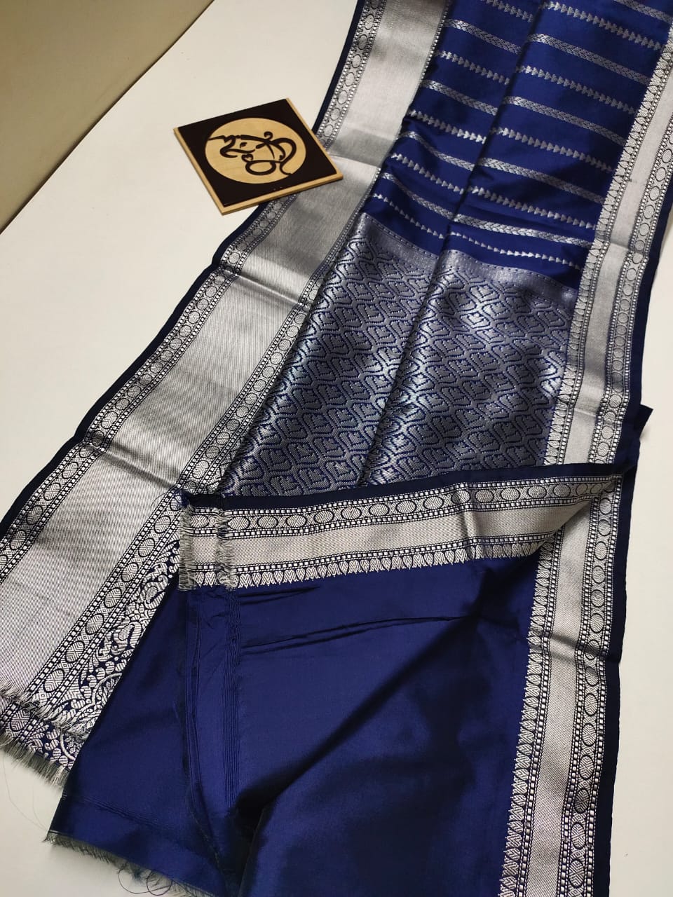 Banarasi Semi Georgette Silk Saree With Silver Zari