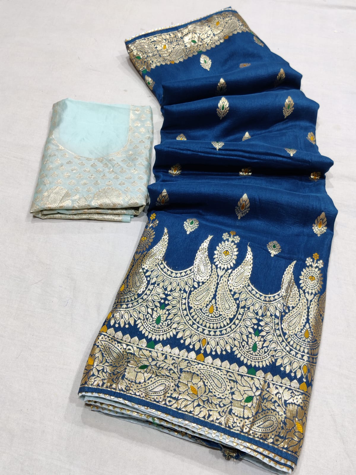 Pure Dola Silk Saree With Banarasi zari Work
