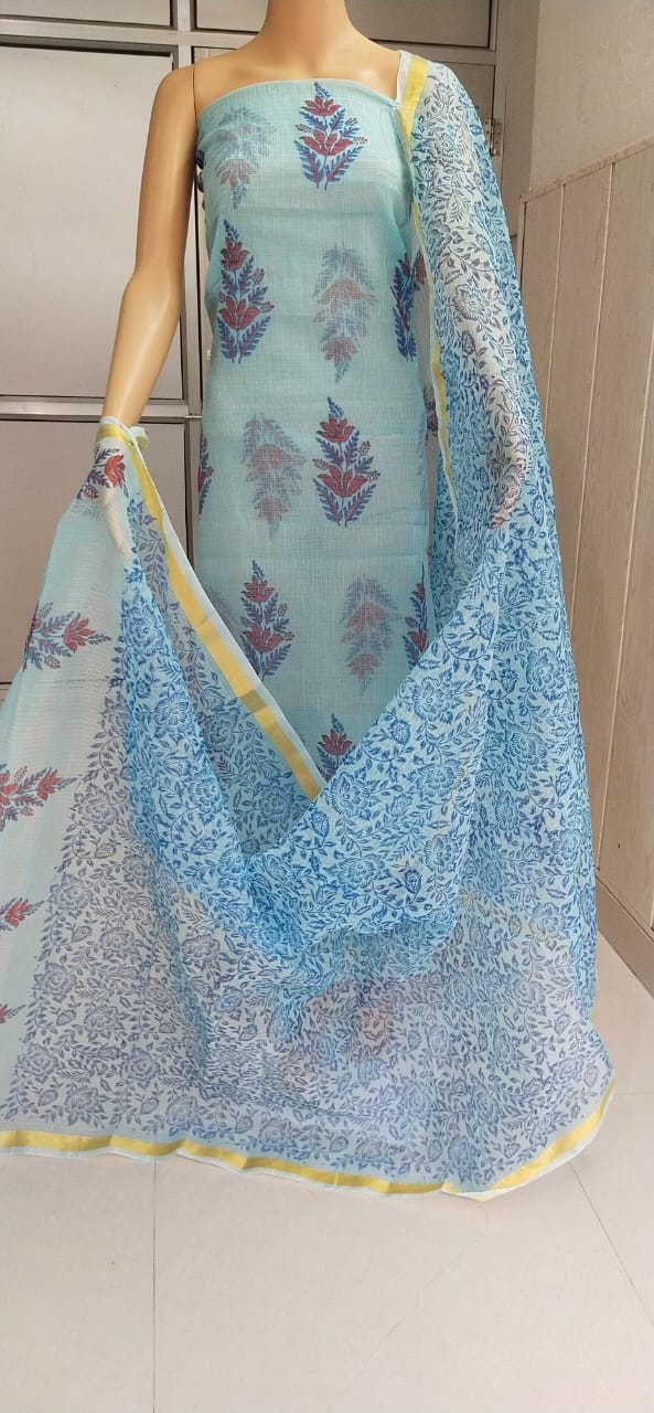 Kota Doriya unstitched suits With Kota Doriya Dupatta (Without Bottom )
