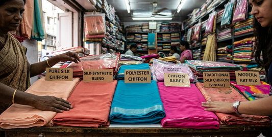 How Chiffon Sarees Shifted from Luxury Fabric to Mass-Market Staple