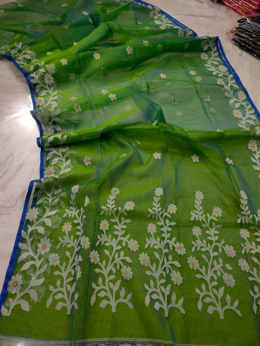 Pure Maslin Jamdani Saree