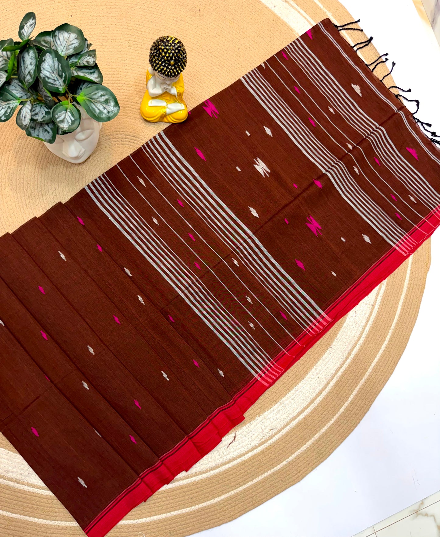 Pure Cotton Saree with Blouse.