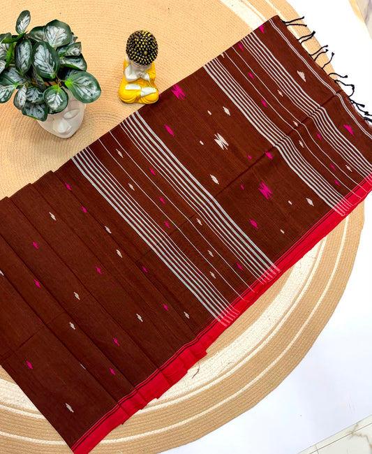 Pure Cotton Saree with Blouse.