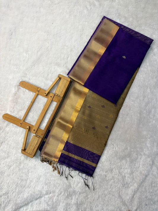 Pure Maheshwari Handloom Silk Saree.