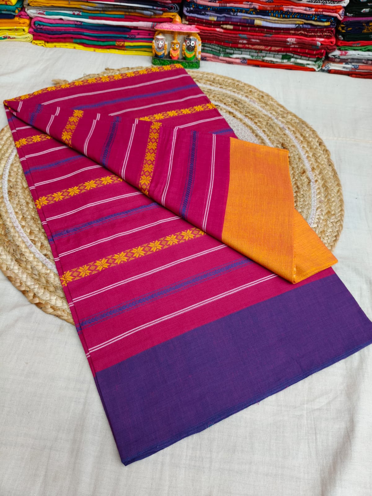 Pure Cotton Saree with Blouse.