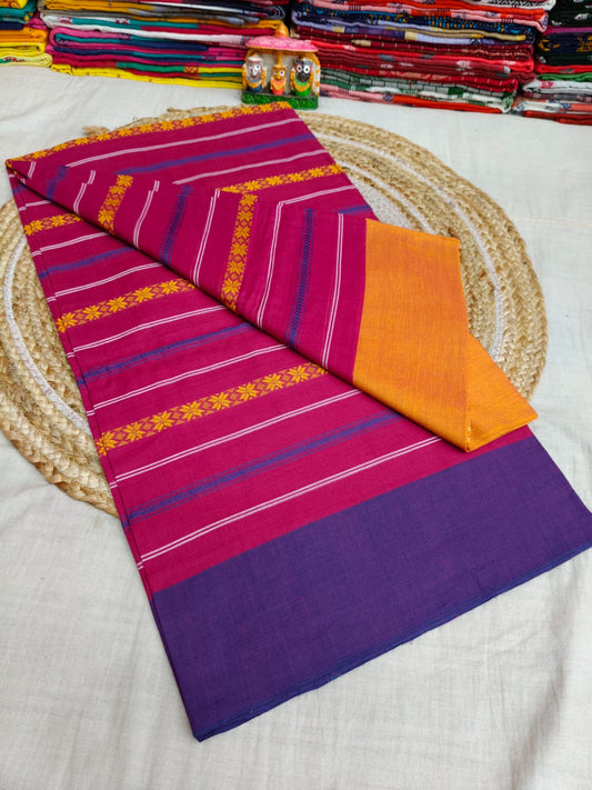 Pure Cotton Saree with Blouse.