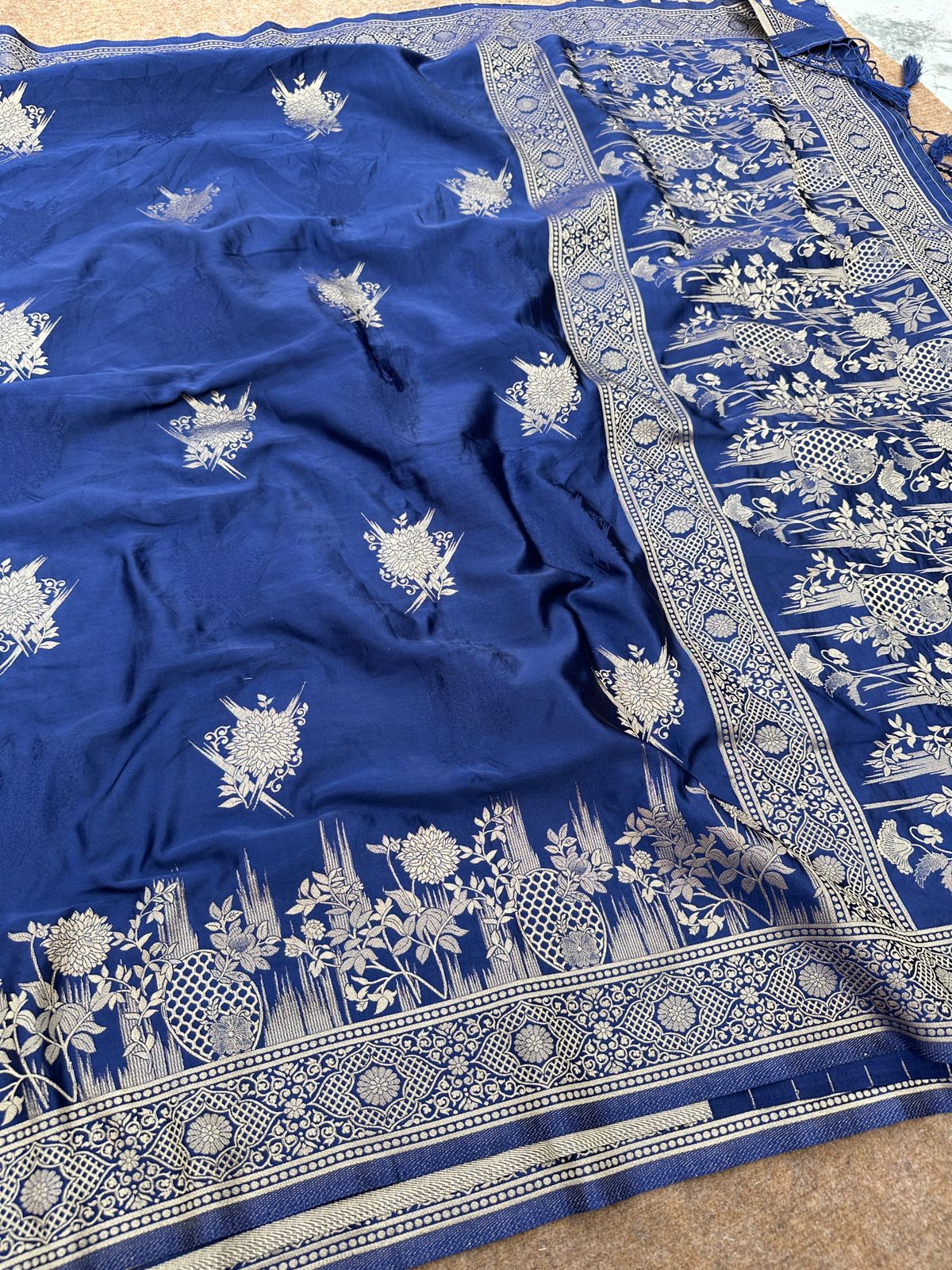 Banarasi Mashru Silk Saree With Zari work.