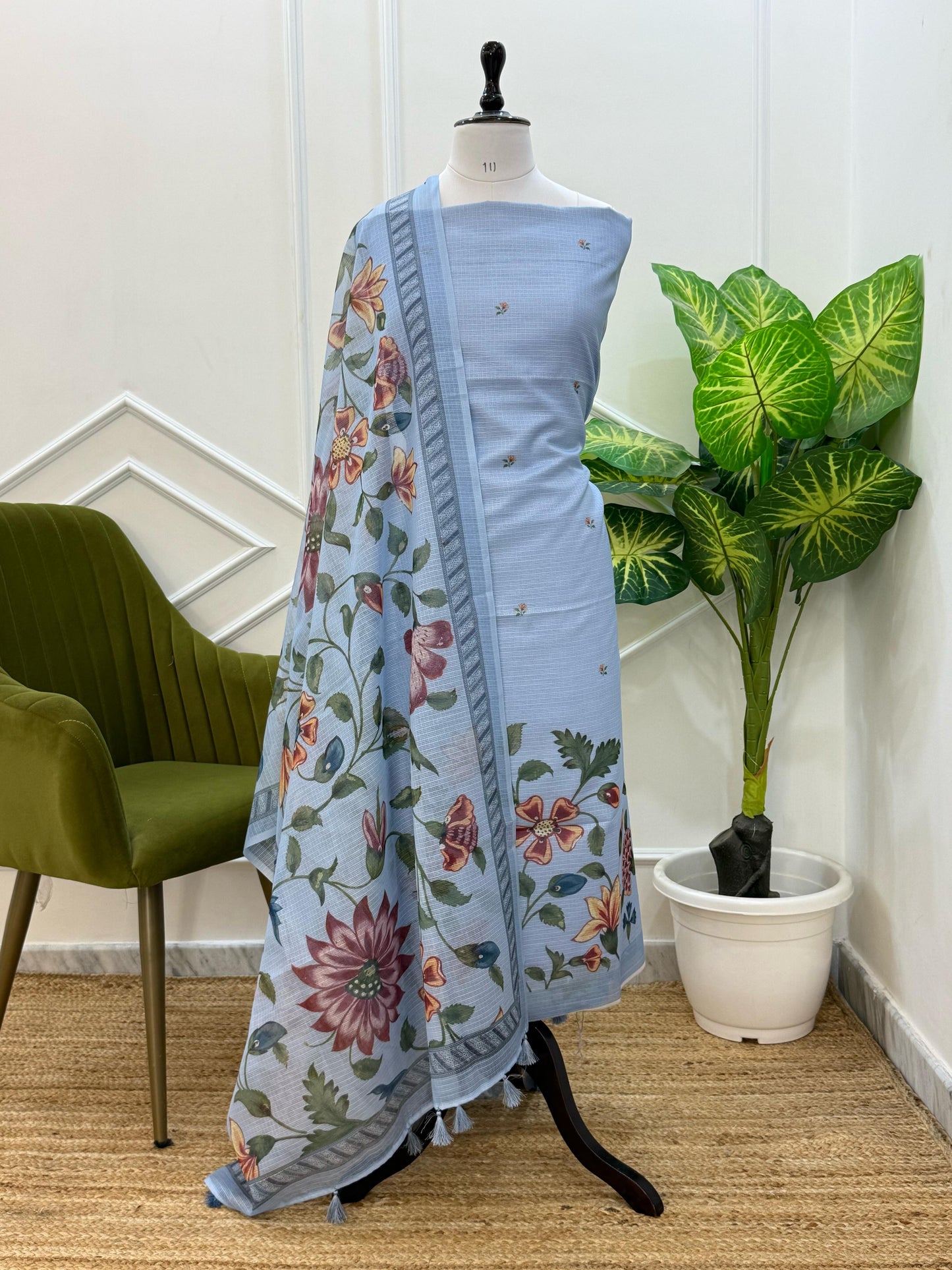 Banarasi Kota Doriya Digital Printed Unstitched Suit